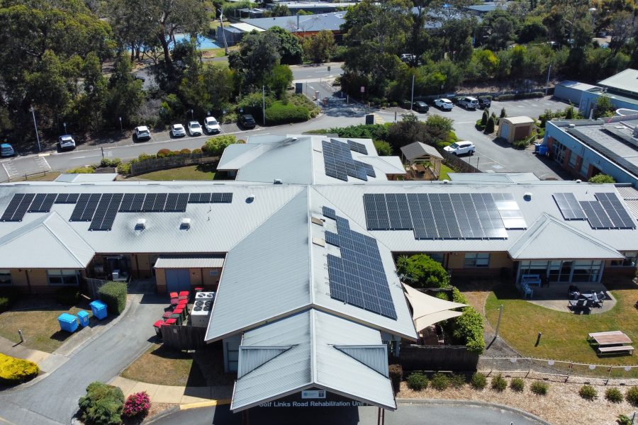 Solar panel systems installed at Golf Links Road Rehabilitation