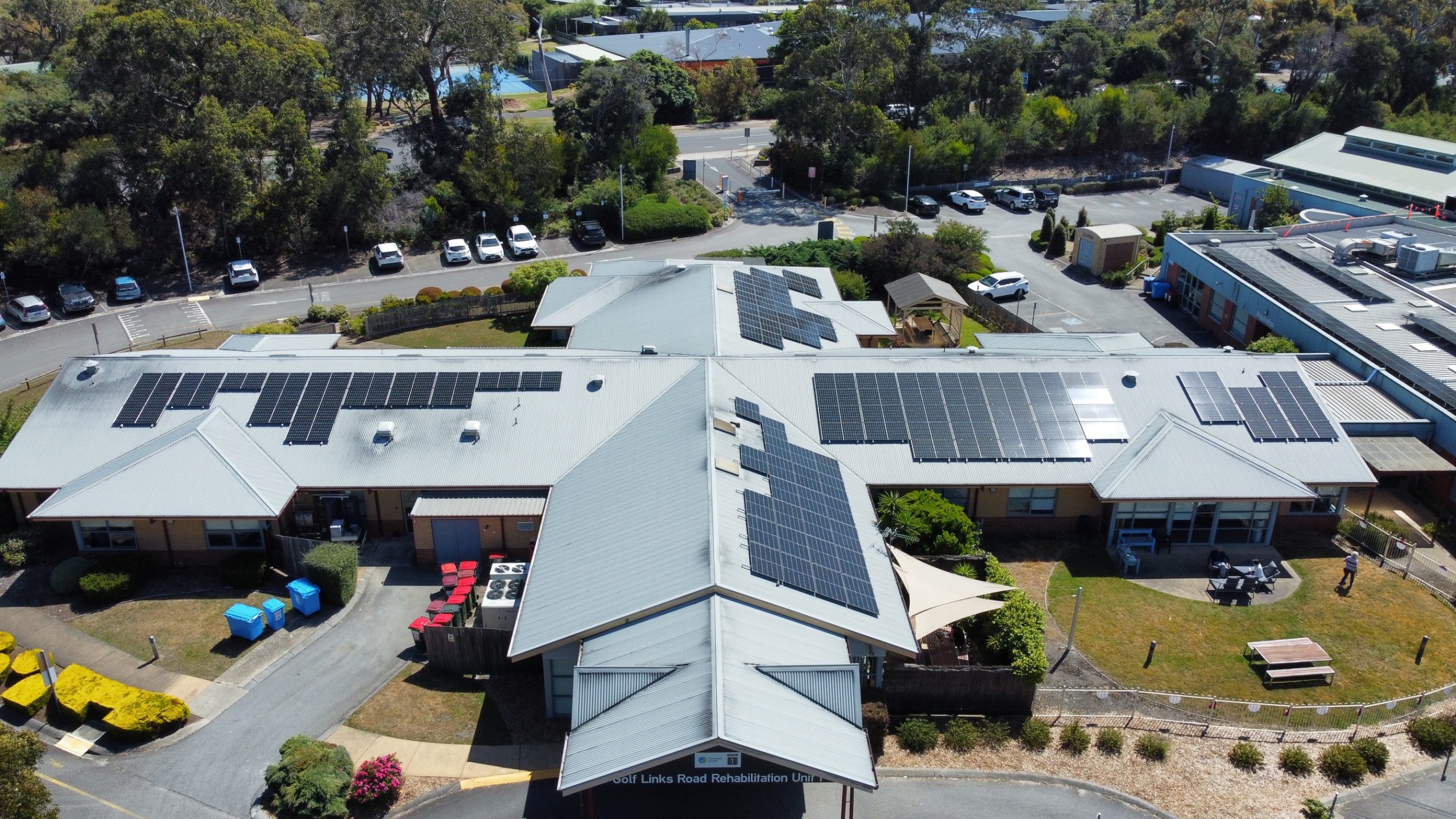 Solar panel systems installed at Golf Links Road Rehabilitation